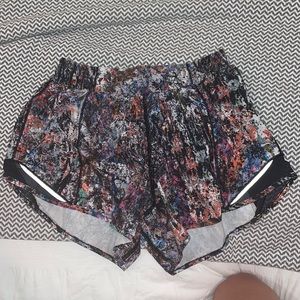 Lululemon size 4 shorts. Tag is cut out because they annoy me :)